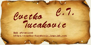 Cvetko Tucaković vizit kartica